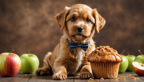 Découvrez le shampoing gourmand muffin pomme caramel pour chiens : une douceur parfumée !